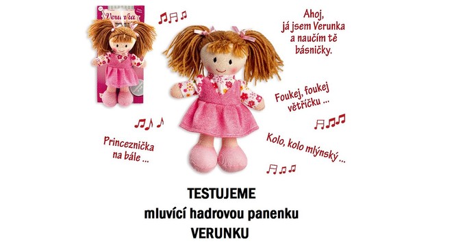 Pojďte s námi TESTOVAT Panenku Verunku ZDARMA