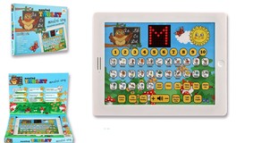 Dvojjazyčný dotykový tablet s LCD displejem učí děti číst, psát a počítat